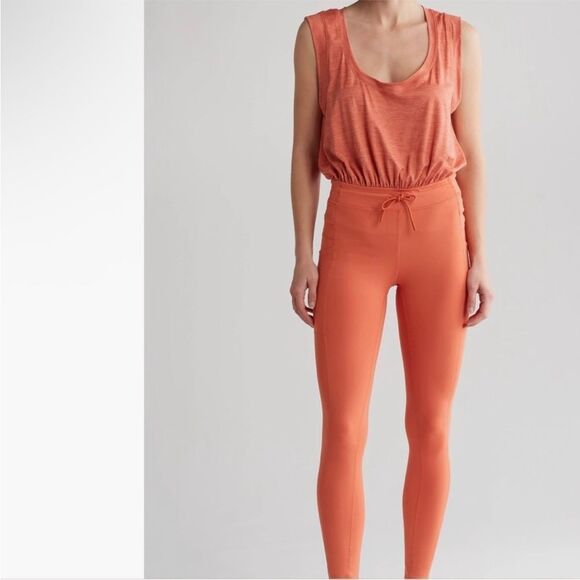 Free People Movement Off to the Races Sleeveless Jumpsuit, Copper, Medium. NWOT! - Picture 5 of 16